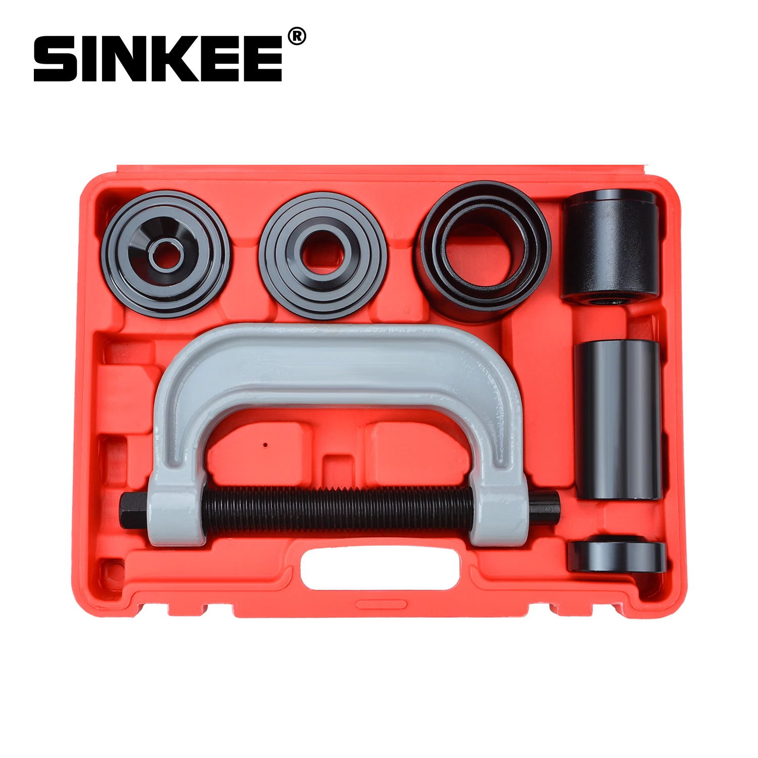 4 IN 1 Ball Joint Service Kit 10pcs Car Ball Joint Remover C Frame Press 2WD & 4WD  Remover Universal Cross Shaft Tool Kit