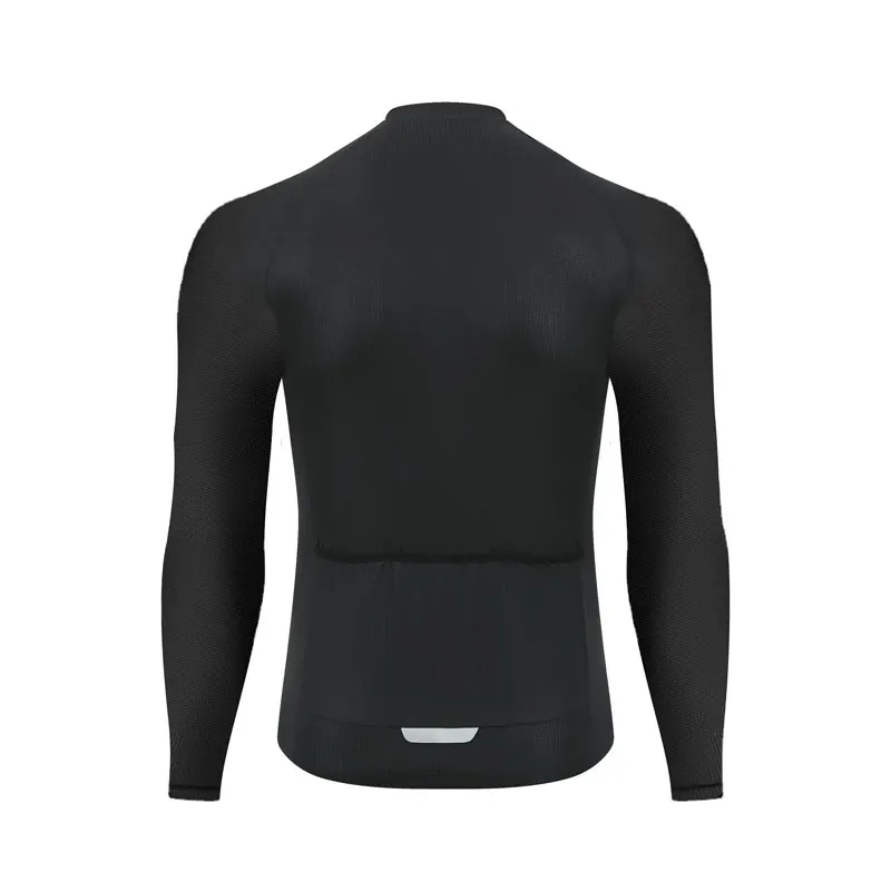 Men's Long Sleeve Reflective Cycling Jersey, Slim Fit Quick Dry Breathable With Rear Pockets for MTB Road Bike Riding Maillot