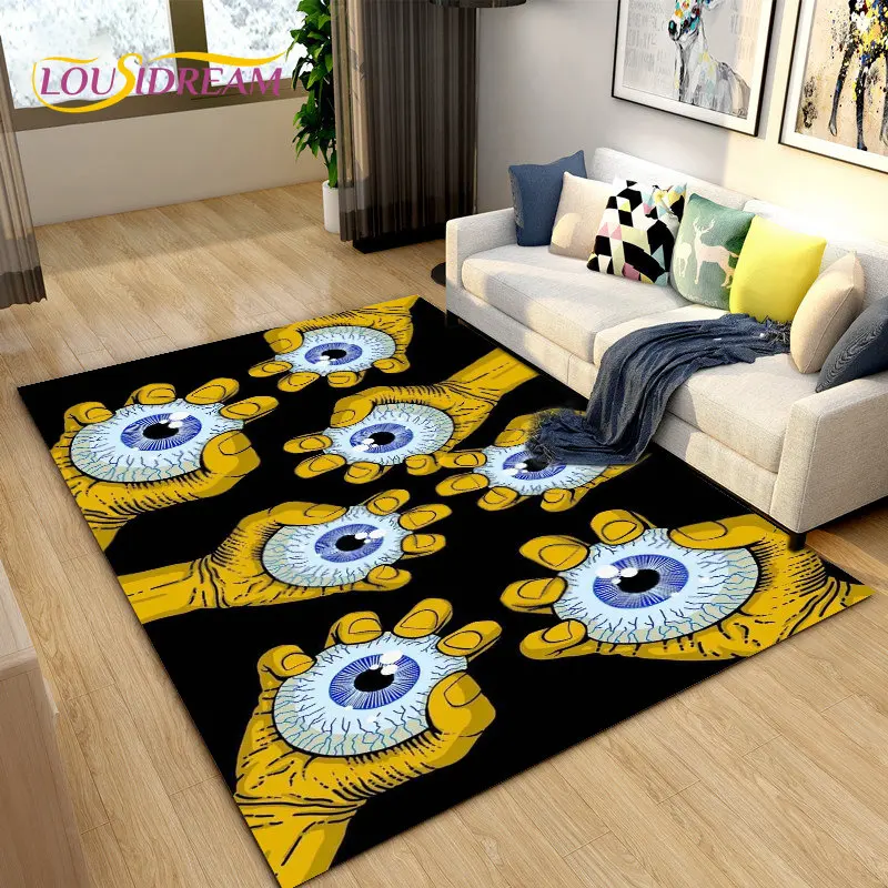 

Tree of Life Evil Eye Area Rug,Hamsa Palm Mandala Carpet Rug for Living Room Decoration,Kids Play Crawling Non-slip Floor Mat