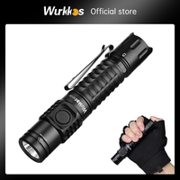 Wurkkos FC12C Rechargeable Torches USB-C Tactical Flashlights SFT40 1600 High Lumens IP68 Waterproof EDC for Emergency&Rescue