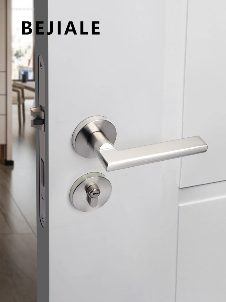 bedroom-door-lock-indoor-household-black-door-lock-mute-magnetic-lock-american-room-wooden-door-lock-split-hand-lock-handle-safe