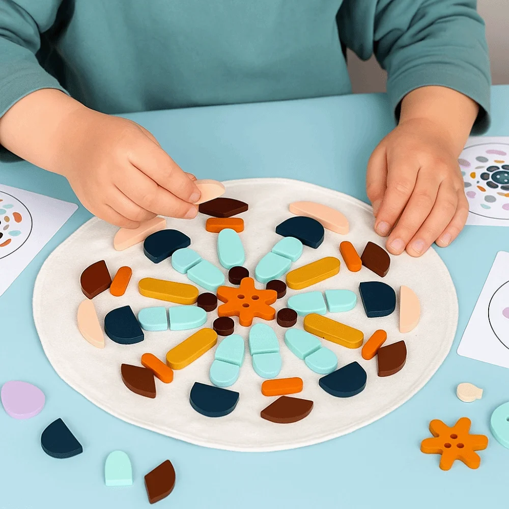 Forma geométrica de madeira quebra-cabeça correspondência educacional cor forma quebra-cabeça brinquedo pensamento lógico montessori