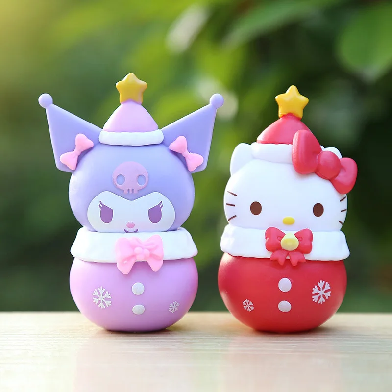 Neue Anime Weihnachten Mini Perlen KT Serie Blind Box - Niedliche My Melody Kuromi Pochacco Plüschfiguren, dekorative Ornamente