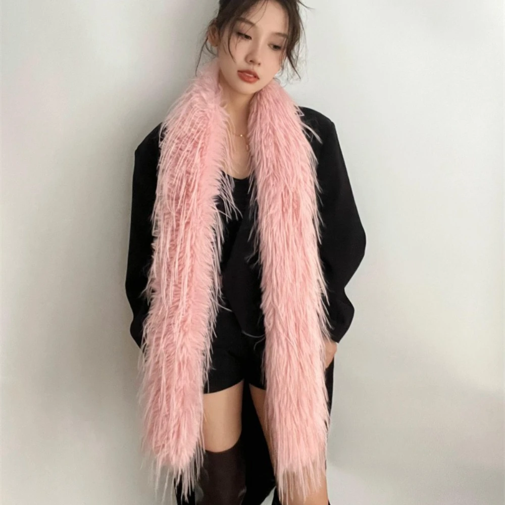 Winter Women's Imitation Sable Scarf Ear Muffs Set Hot Girl Ins Korean Thickened Soft Ear Muffs Warm Fluffy Collar Neck Scarf