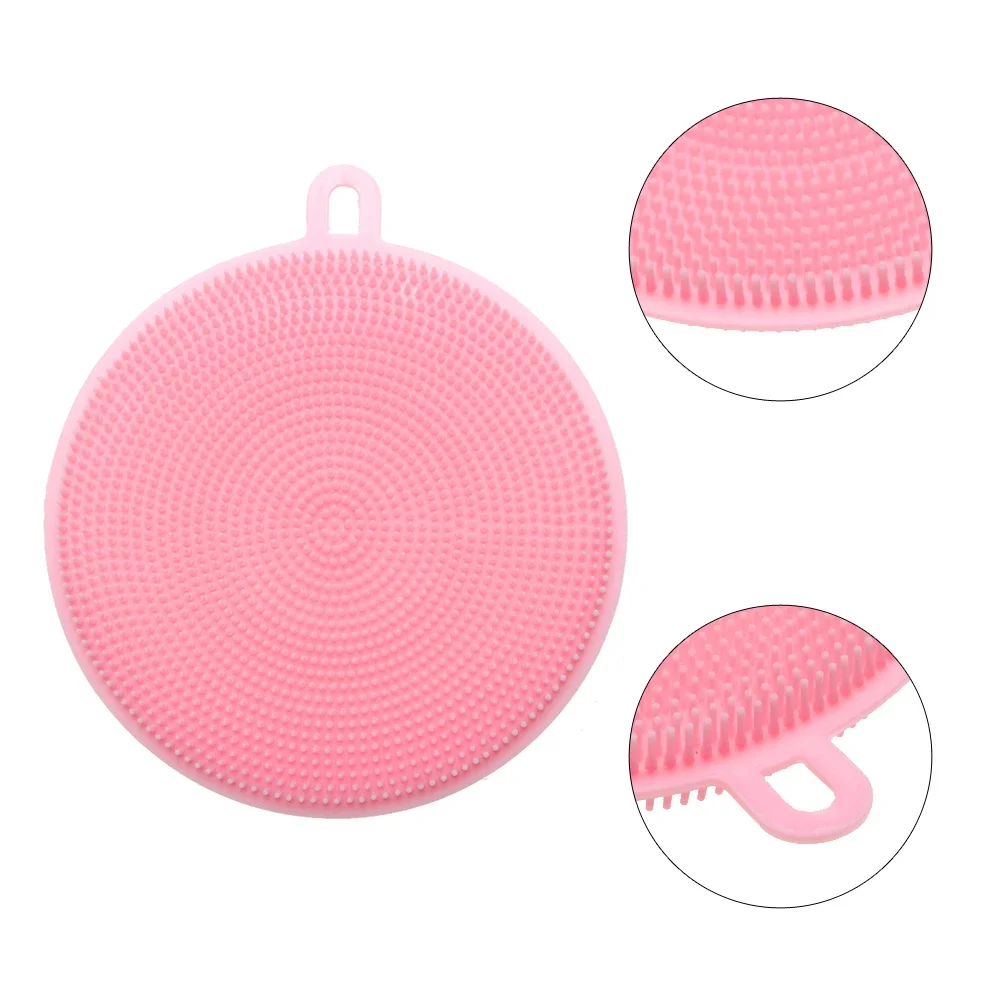 10-1PCS Silicone Cleaning Brushes Soft Silicone Scouring Pad Washing Sponge Dish Bowl Pot Cleaner Washing Tool Kitchen Accessori