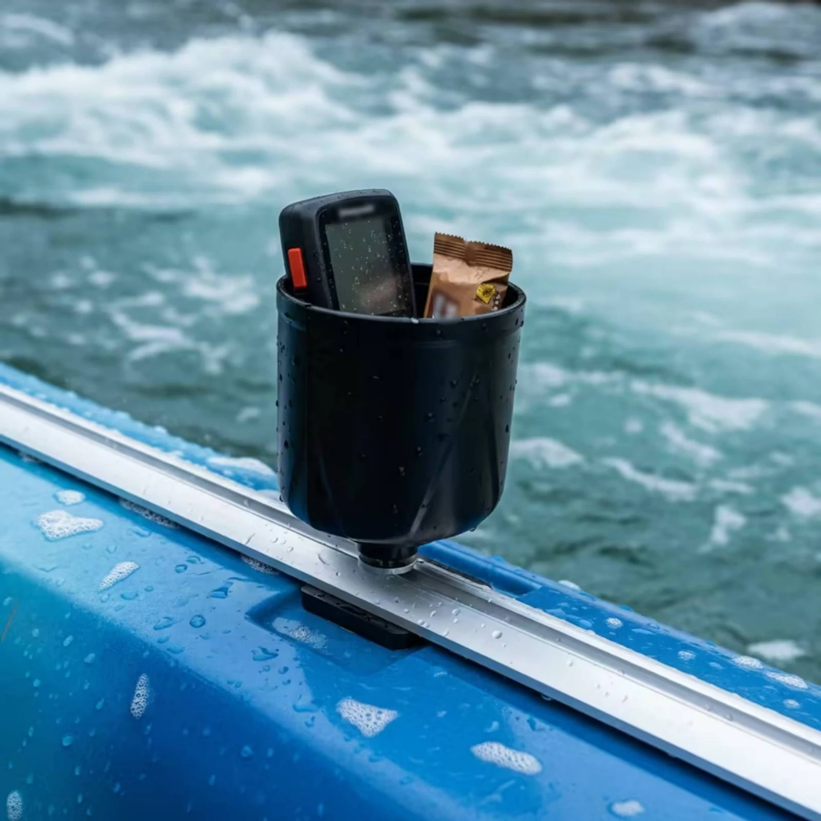Kayak Cup Holder Black Kayak Drink Holder Compact Rugged for Kayakers, Paddling