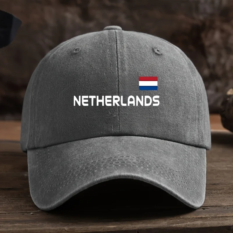 Lustige Baseballkappe mit niederländischer Flagge, Unisex, Outdoor-Mode, vielseitige Entenschnabelmütze, trendig