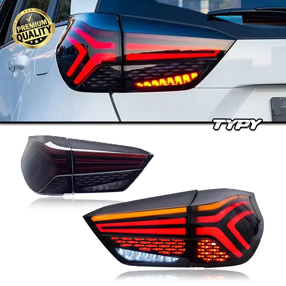 

TYPY Car Tail Lamps For Honda Jazz Fit 2021-2024 Upgrade Modified LED Taillights Dynamic Turn Signal Lamp DRL Car Assembly