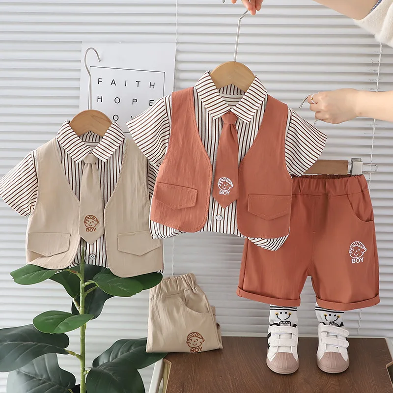 New Summer Baby Boys Clothes Suit Children Cotton Casual T-Shirt Shorts 2Pcs/Sets Toddler Costume Infant Outfits Kids Tracksuits