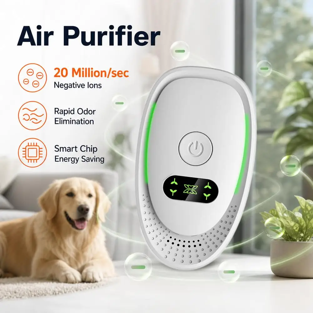 EU/US/UK Air Purifier Anion Filter Plug-in Negative Ion Generator Smoke Remover Odor Eliminator Cleaner For Home Office