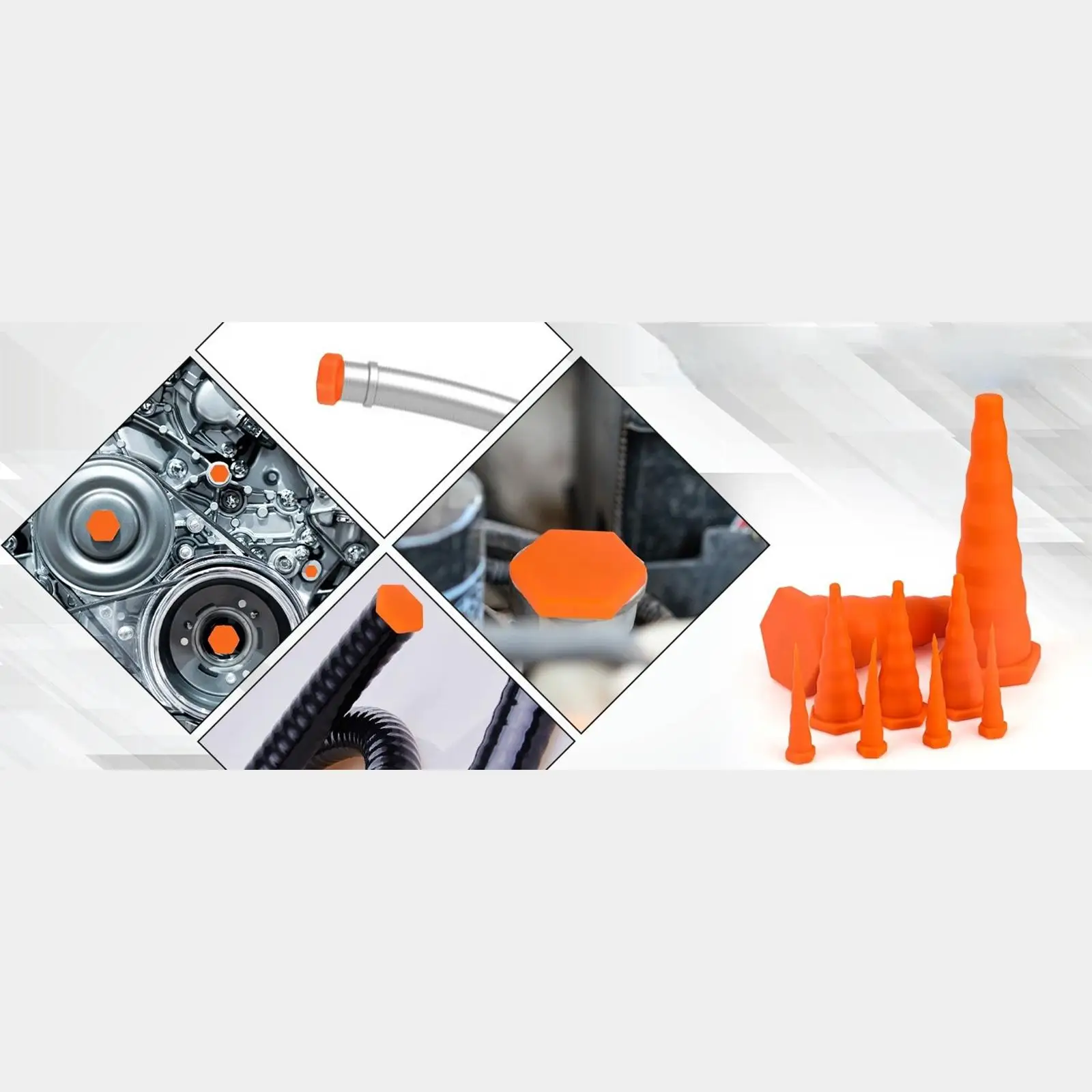 Leakproof Hydraulic Hose Plug Assortment Oil Resistant Rubber Pipe Plug Kit Water Fittings for Maintenance Use