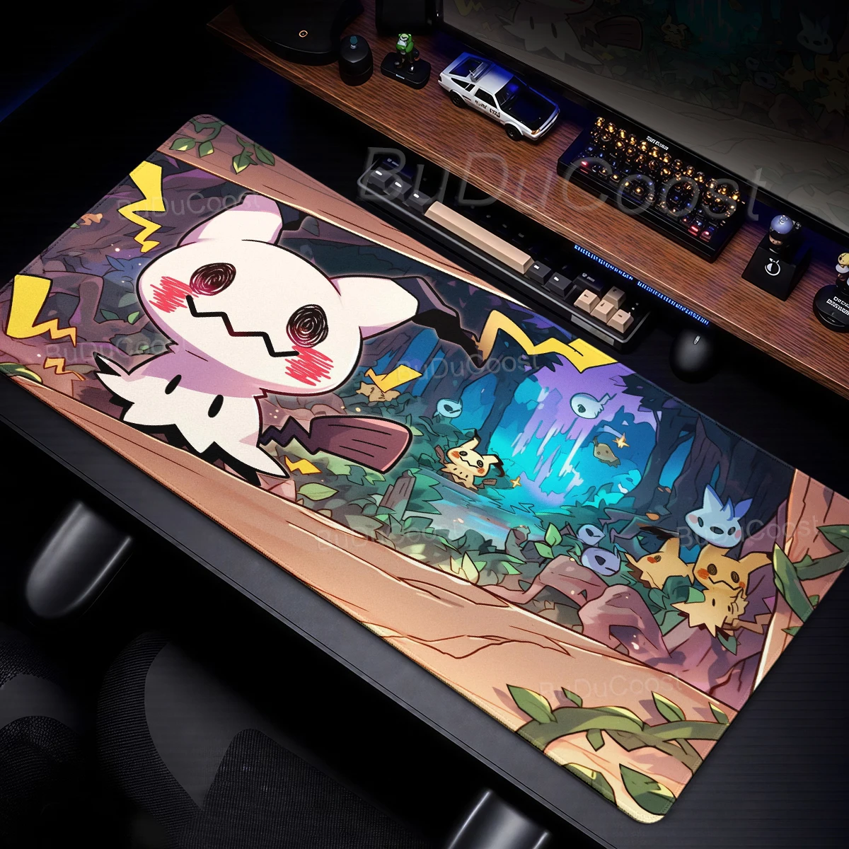 Mouse Pad Large Keyboard NonSlip Rubber Computer Carpet Desk Mat P-Pokemons Mimikyu Mousepad PC Gamer Accessories Office Carpet