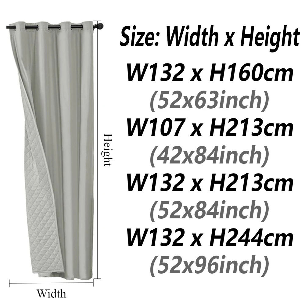 1PC Thick Thermal Insulation Winter Warm Curtains for Living Room Bedroom Windproof Warmth Retention Cotton Curtain Custom Home