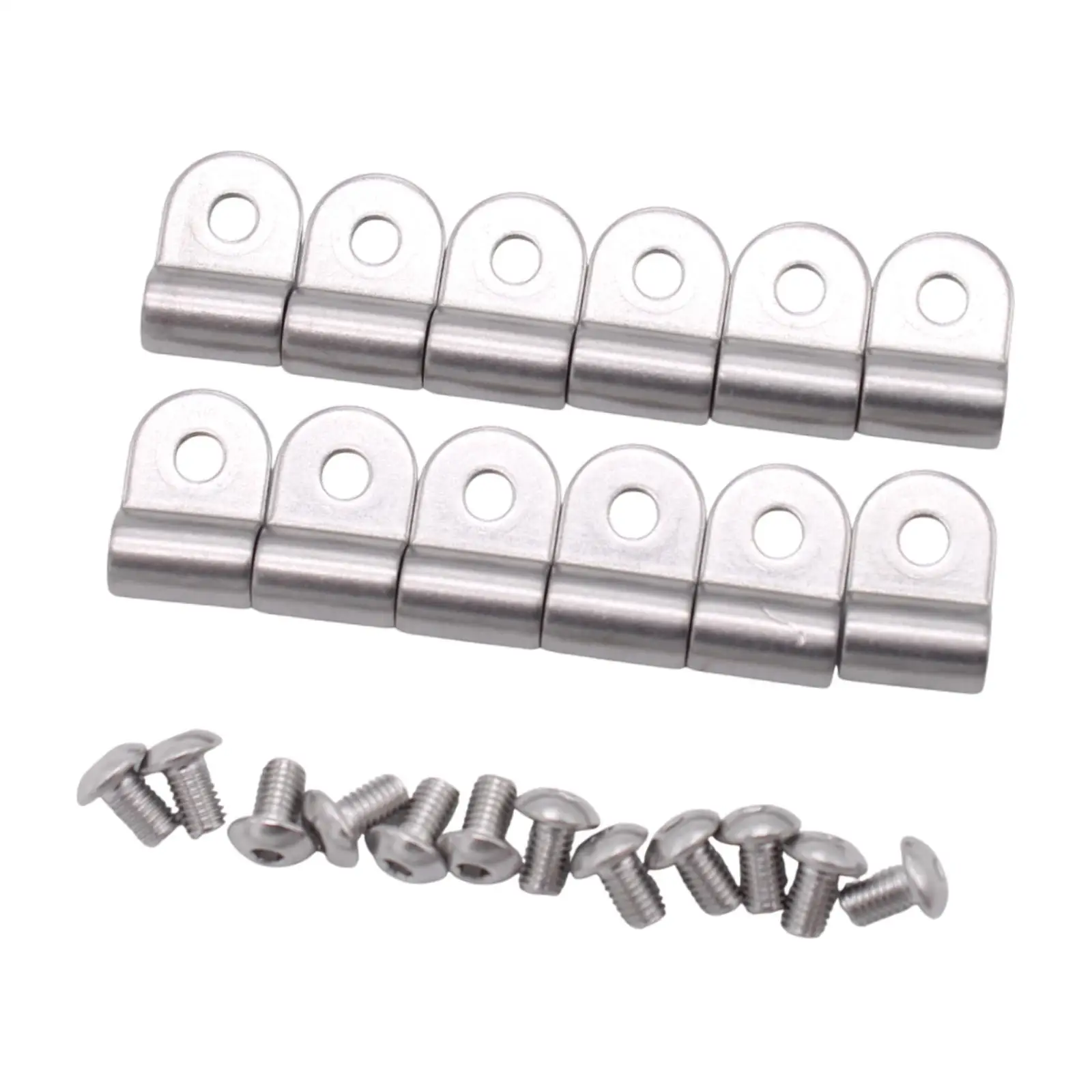 

12Pcs 3/16" Brake Line Clamp with 12 Screw Professional Brake Tube Clamps Multifunctional Portable Accessories Stainless Steel