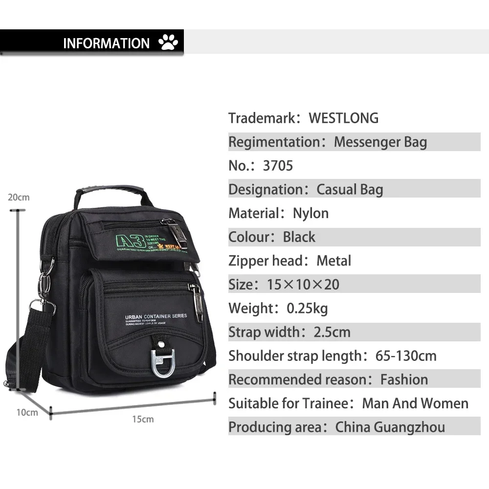 Sports  Men Messenger Nylon Bag Outdoor Multifunction Travel Bags Waterproof Phone Shoulder 2024 New Crossbody Pockets Sac bolso