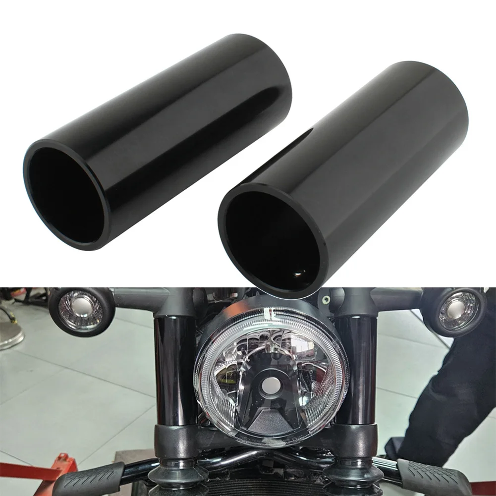 

2Pcs Motorcycle Front Upper Fork Guards Cover For Harley Davidson Nightster RH975 2022-2023 Aluminum alloy Black