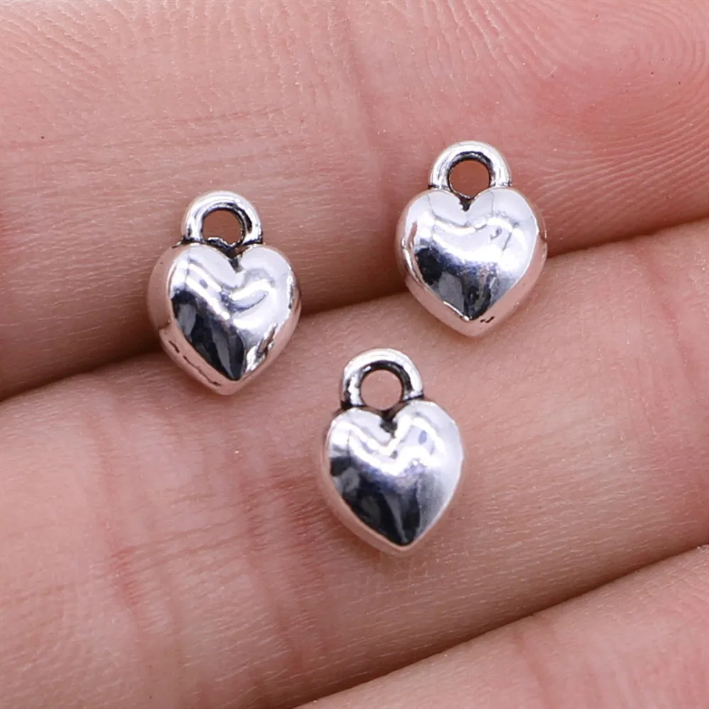 WYSIWYG 10pcs 7x9mm Heart Charms Pendants For Jewelry Making DIY Jewelry Findings Jewelry Accessories