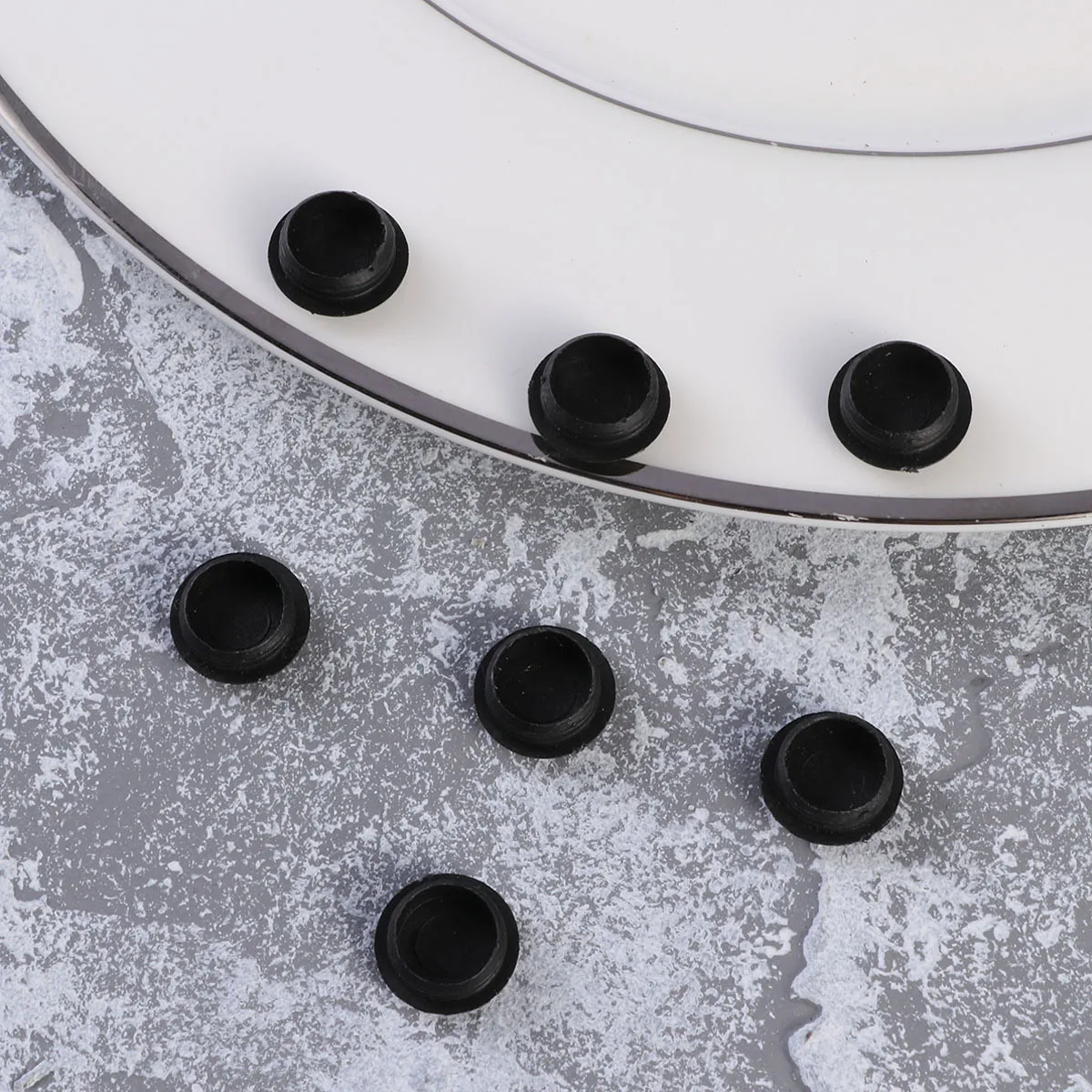 

50 pcs 12Mm Screw Cover Hinge Caps For Cabinet Door Window Furniture Plastic Bolt Covers Black Hardware Fastener