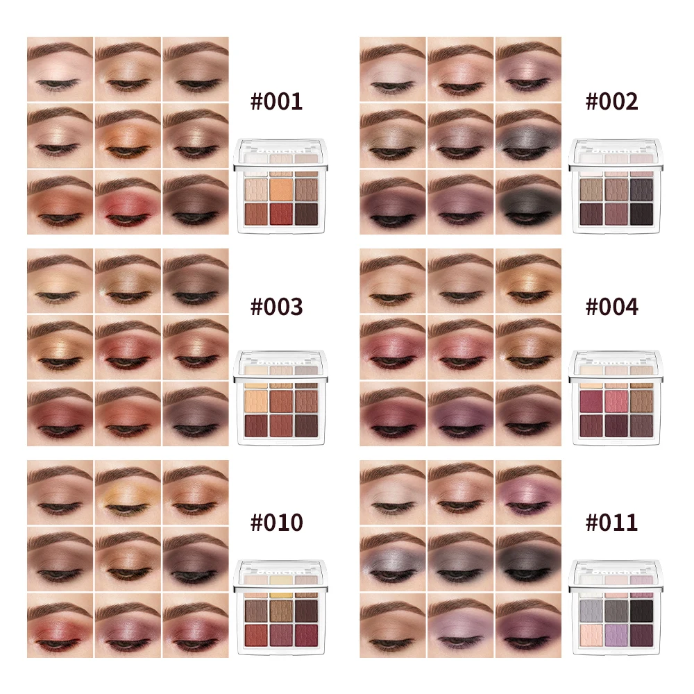 พาเลตต์อายแชโดว์ 9 เฉดสีโทนเอิ - Beauty Makeup Eyeshadow Palette บทวิจารณ์และราคา