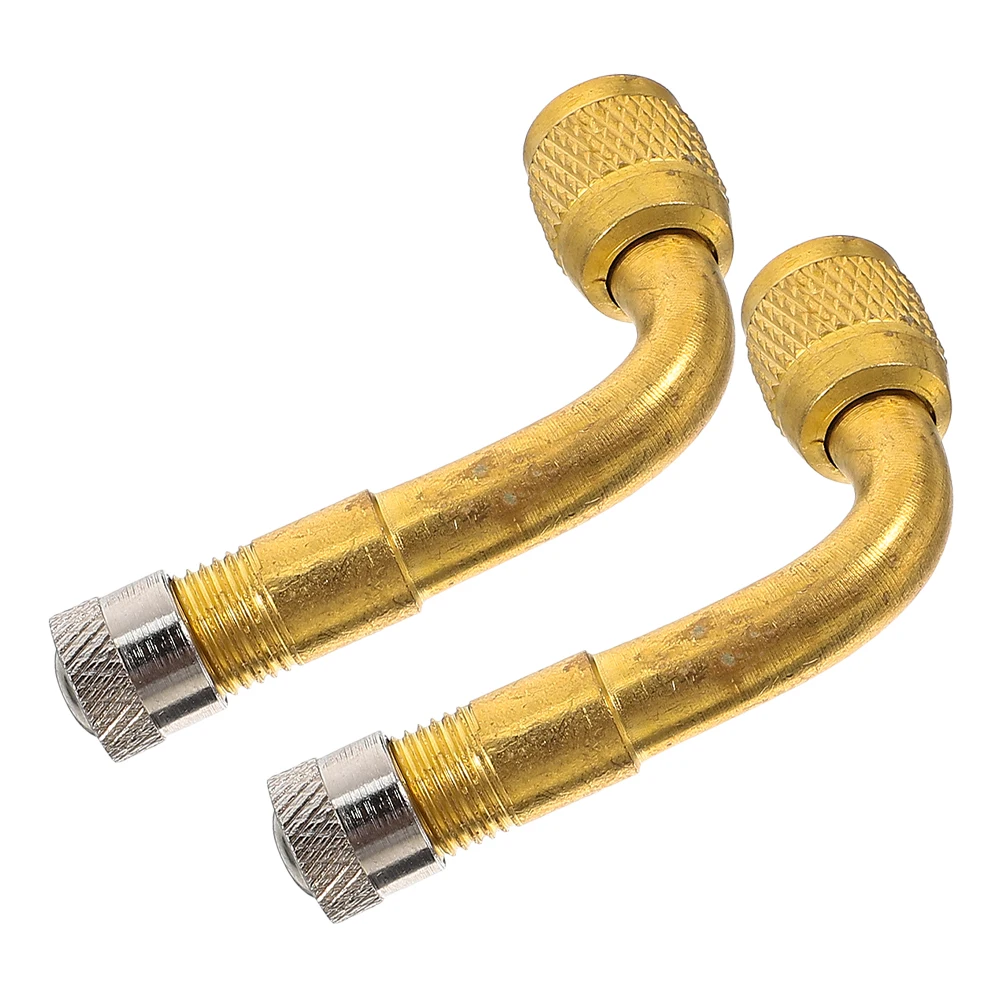 

2PCS Brass Tire Adapter 90Degree Angle Valve Stem Extension for Car Bike Motorcycle Universal Air Valve Tire