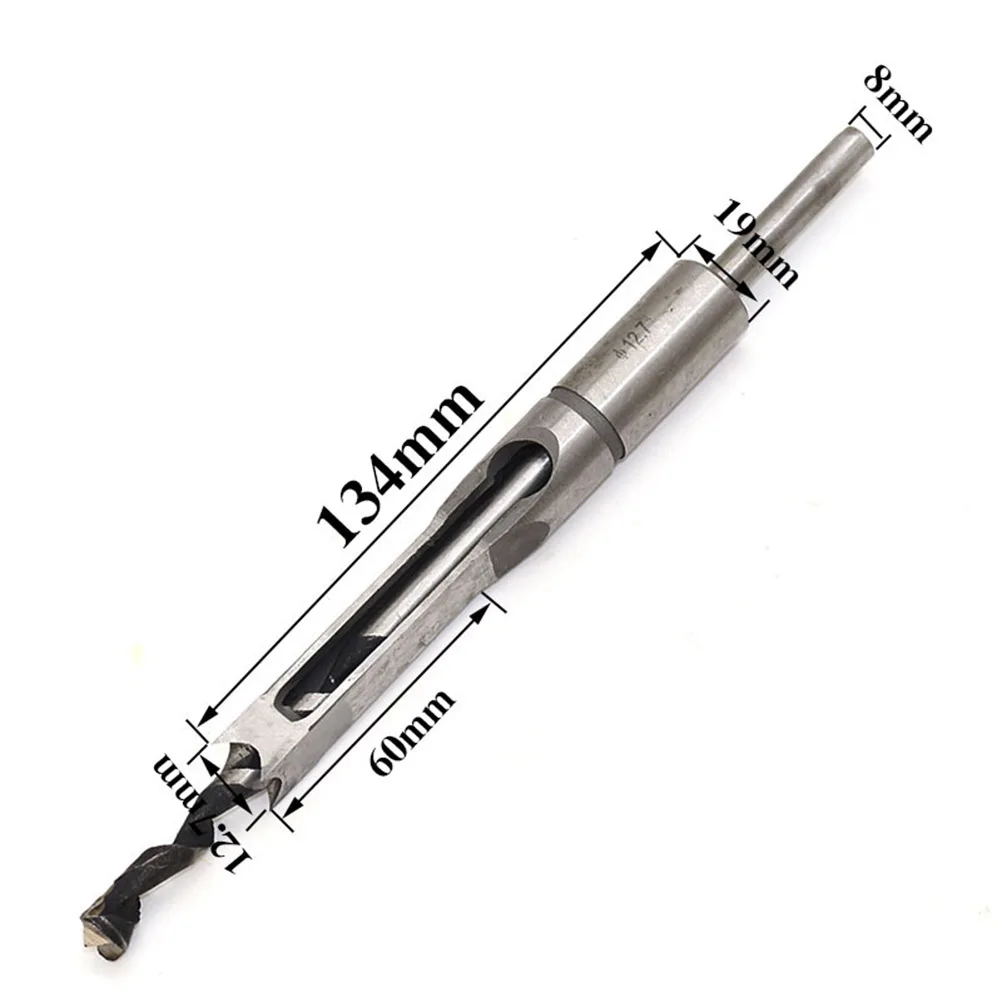 

12.7mm Self Centering Hinge Drill Bit Square Hole Puncher Silver Precise Positioning Fast Change Bits Self Centering Drill Bit