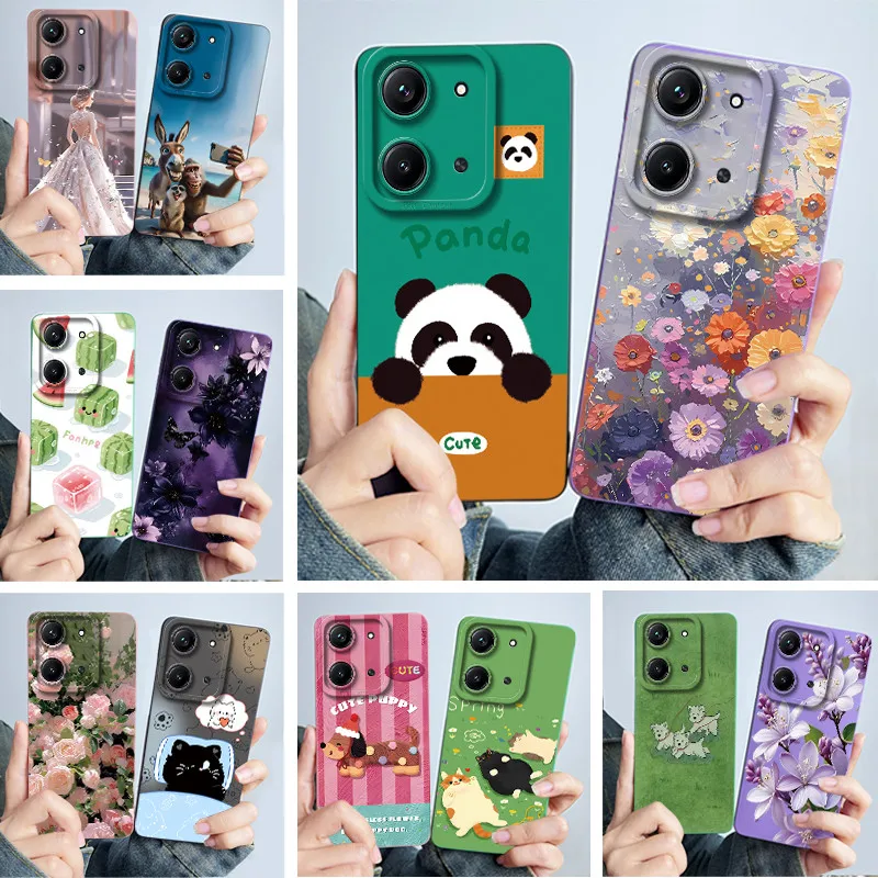 

Чехол для Xiaomi Redmi 15C 4G Cute Panda Sweet Girls Cats, силиконовая мягкая задняя крышка для Redmi15C Poco C85, защитный бампер