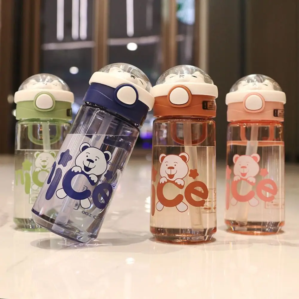 Cute Transparent Plastic Water Bottle Portable Plastic Portable Sport Tea Cup 550/650ml Cute Kids Water Bottle School