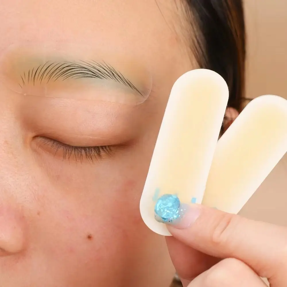 20Pcs Practical Eyebrow Practice Skin Adhesive Hydrocolloid Tattoo Practice Sticker Reusable Waterproof