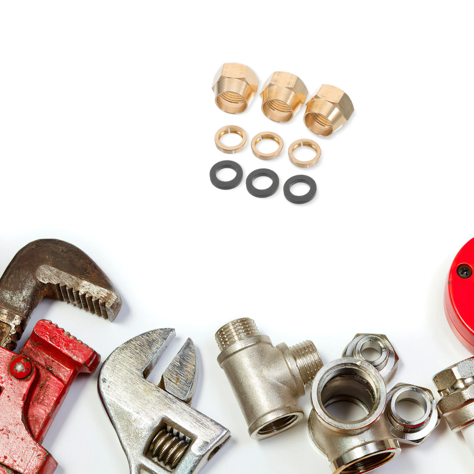 3 шт. латунная раструбная крышка, соединитель газовой трубы, простая установка, безопасное уплотнение, надежная латунная торцевая заглушка для системы газопровода