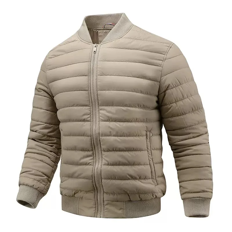 

Новая зимняя модная однотонная ветрозащитная утолщенная теплая куртка на хлопковой подкладке, мужская повседневная свободная спортивная куртка больших размеров, высококачественное пальто