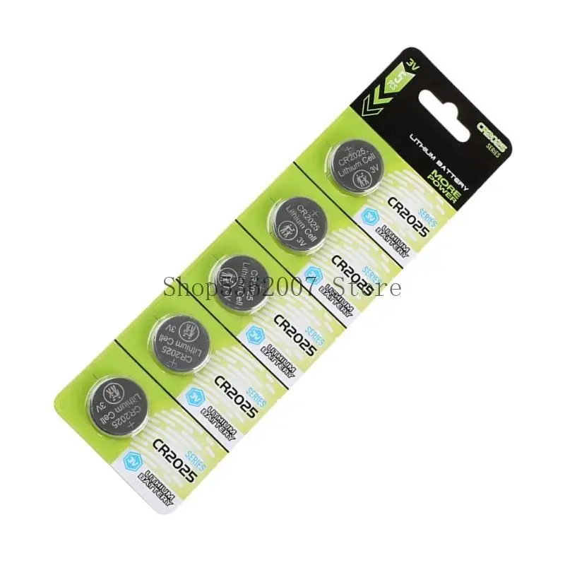 CR2025 3V Button Cell Batteries Pack Of 5/10 Lightweight CR2025 Batteries For Thermometers Long last and Convenient 40JB