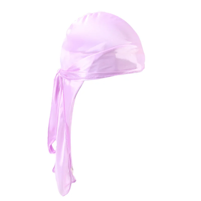 Unisex Seidige Lange Schwanz Durag Piraten Hut Turban Mode Headwraps Kappe Bandana Frauen Männer Kopfbedeckungen Kappen Hijab Haar Zubehör ﻿ – Detail 22