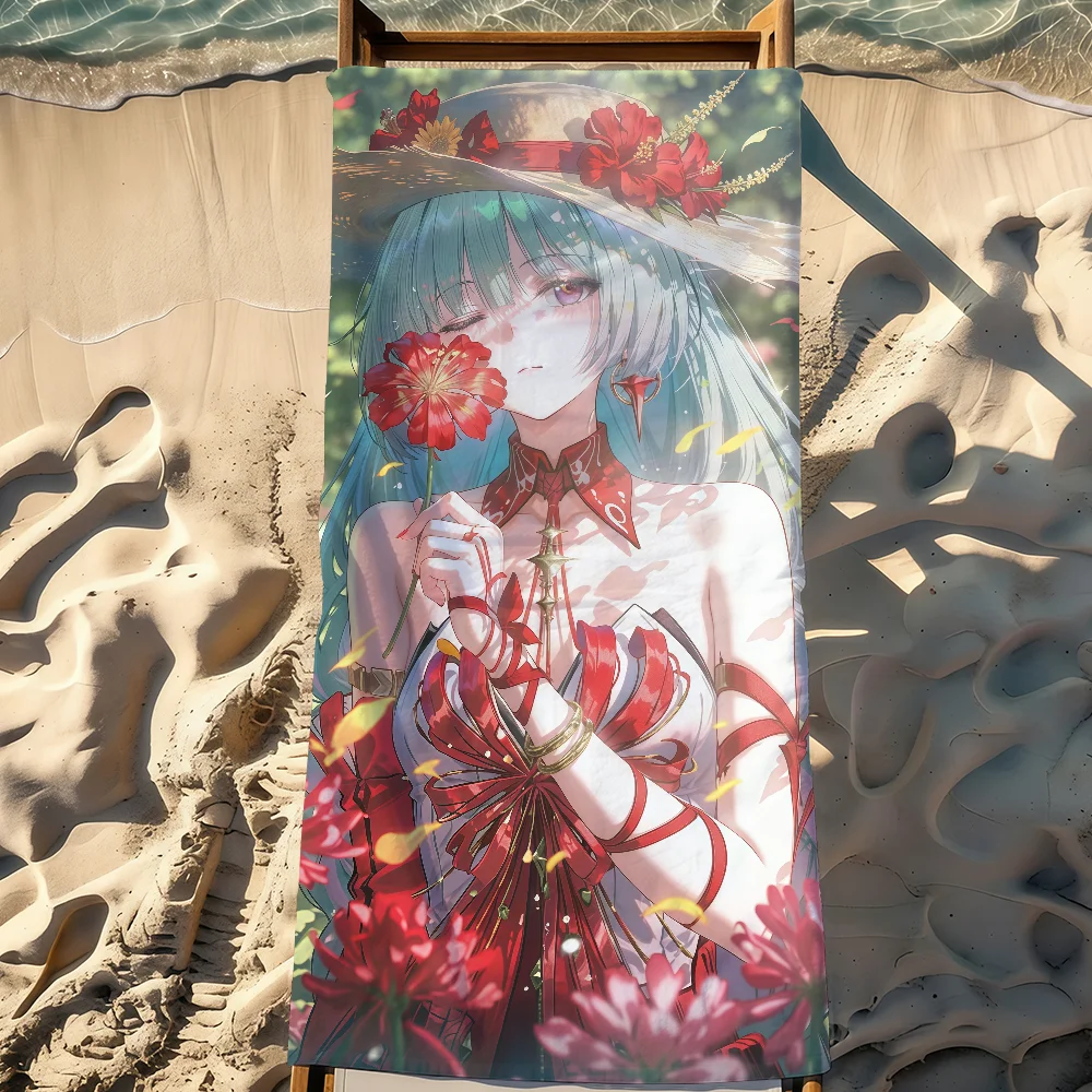 Phrolova Wuthering Waves Game Towel Sports Quick Dry Travel Camping Gear Sandproof Soft Light Large Beach Towel