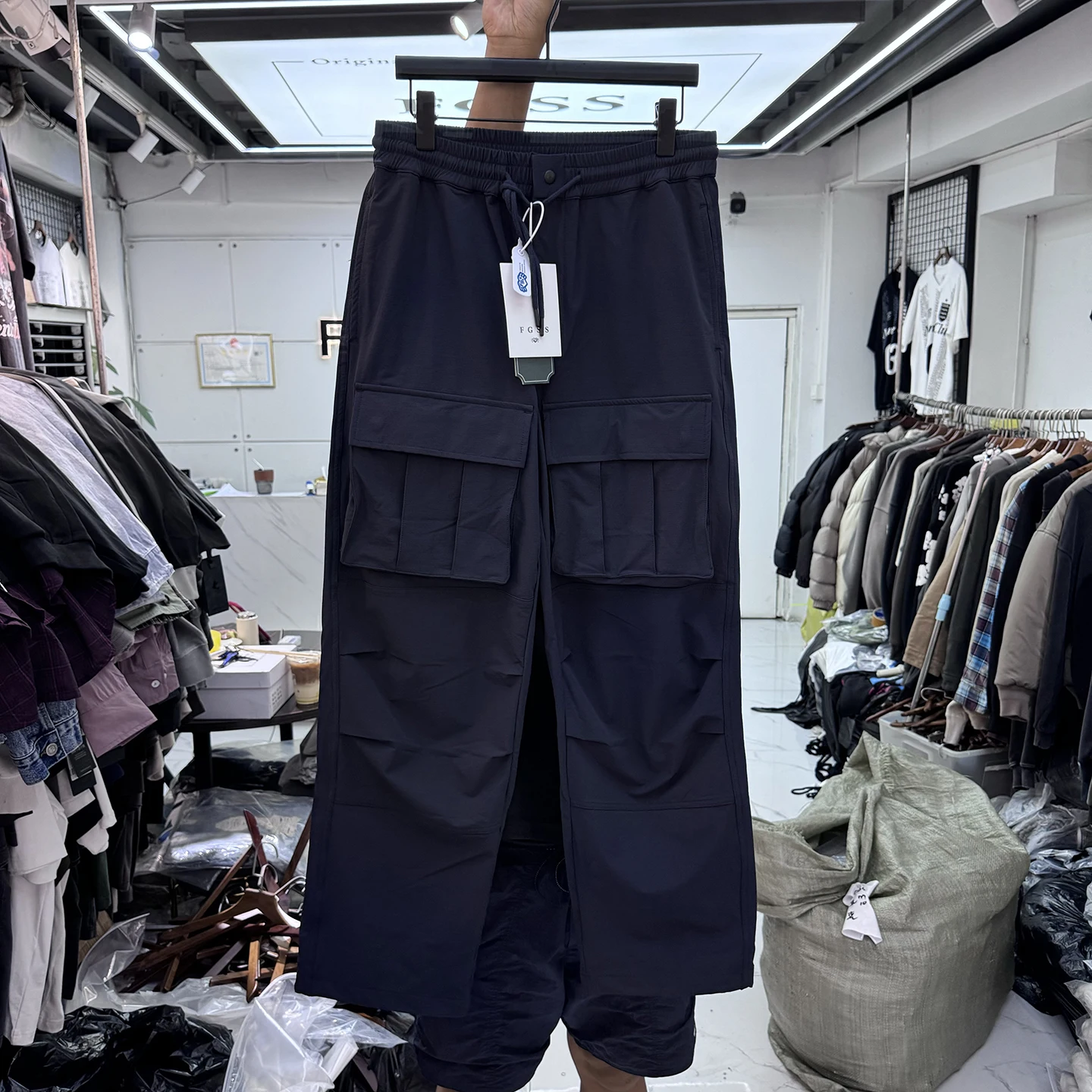 

American Retro ket Design Casual Pants Loose Straight Leg Workwear Trousers for Men And Women Autumn Winter Street Sle