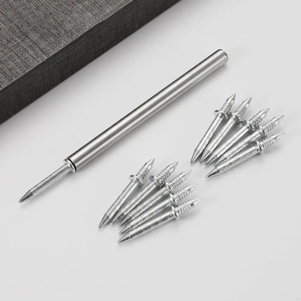 100/50 قطعة مزدوجة الرأس مسمار التفاف المجلس مع 1 كم أظافر مقاومة للصدأ الخشب لا أثر المثبت أدوات النجارة #4