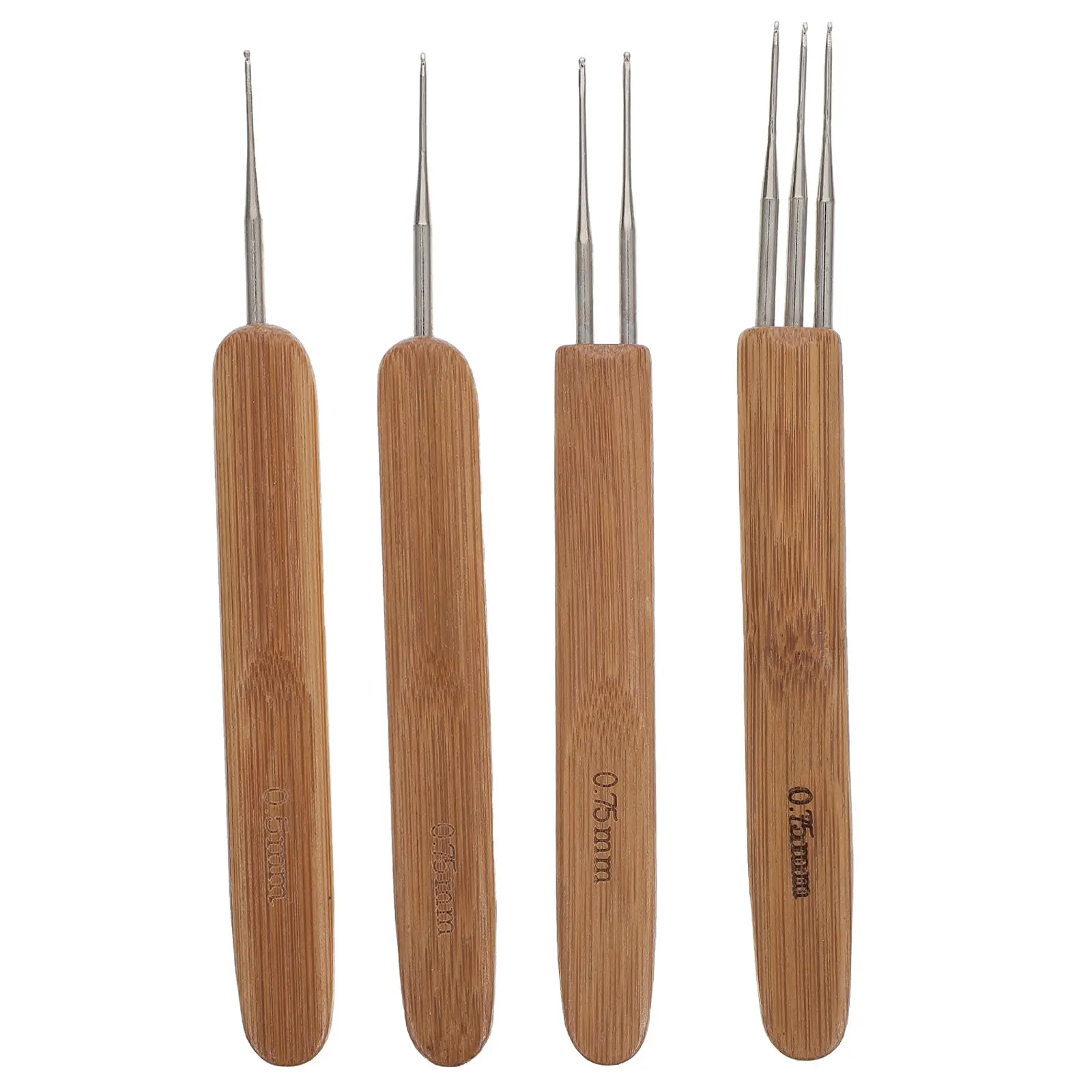 

Набор из 4 крючков для дредов: эргономичные иглы для плетения и ухода за дредами, портативные, легкие, для самостоятельного использования