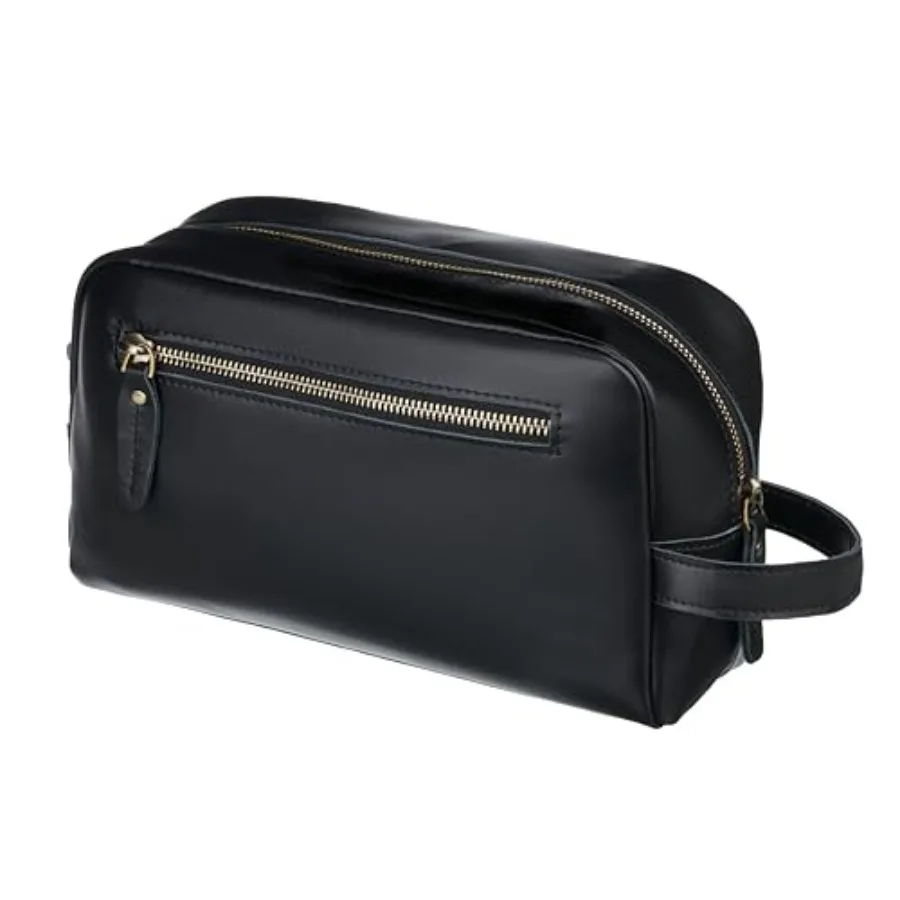 

Awesometik lack Mens Travel ag Toiletries Orgazer Ca for Grooming Toiletry ag for Men Travel entials ng Dopp Kit une Leater Wat