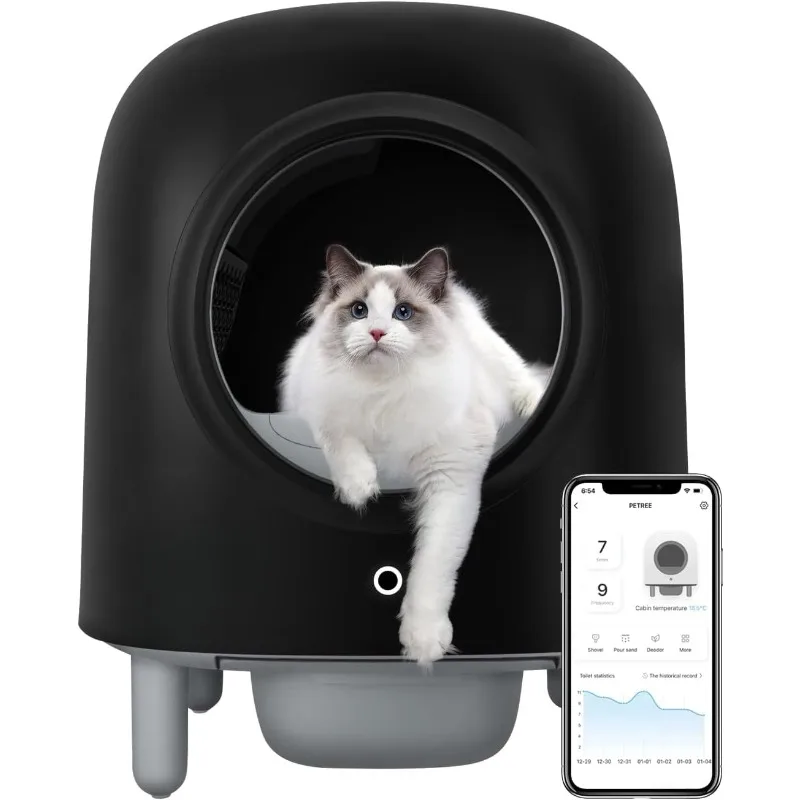 Automatische Katzen toilette, 100% sicher, Wi-Fi mit intelligenter App-Überwachung-ultimative Hygiene und Komfort für Ihren Katzen freund