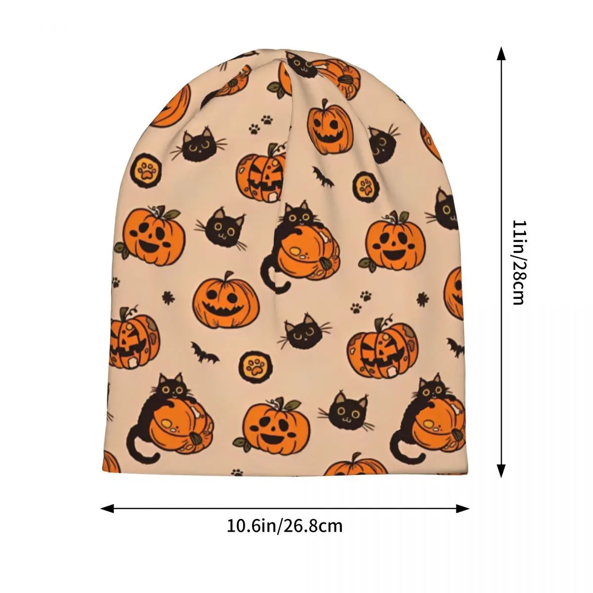 Halloween dynie duchy kot czapka z daszkiem Goth Outdoor Cukierek albo psikus śliczne Skullies czapki typu beanie unisex termiczne elastyczne czapki