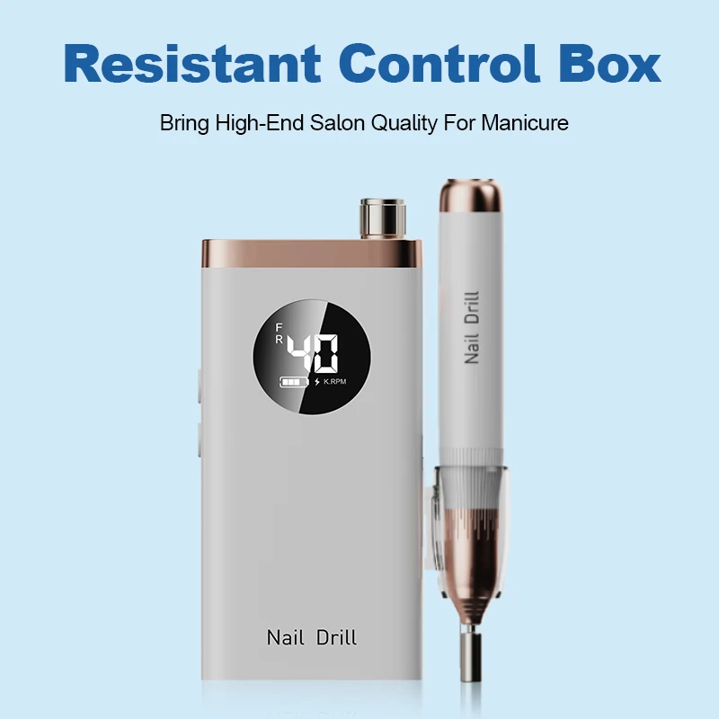 2025 Trapano per unghie Batteria silenziosa di grande capacità Testa di molatura in ceramica Display ad alta definizione Trapano per unghie