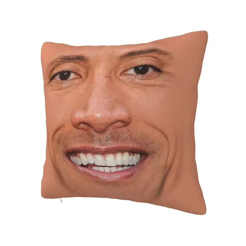 Custom The Rock Dwayne Meme Modern Pillow Cover Decoration Sofa Cushion