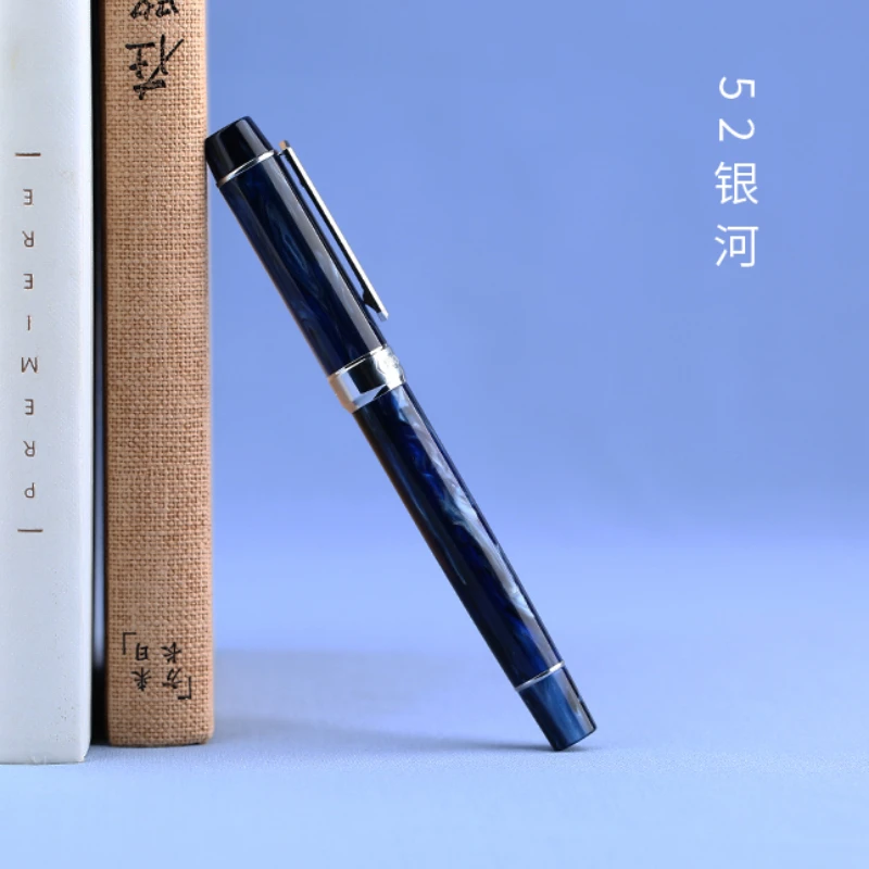 Majonh Resin Penbbs 355 Fountain Pen Acrylic Design Transparent Big Size Iridium F 0.5mm Nib Ink Pen Office School Writing Gift