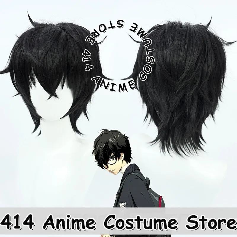 

Game & Anime Ren Amamiya Cosplay Wig P.5 Layered Black Spiky Teased Heat-Resistant Fiber Synthetic Hair