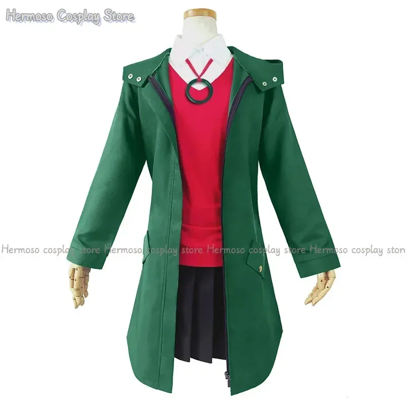 2025 11 Anime la novia del antiguo mago Hatori Chise disfraz de Cosplay Robin Halloween juego de rol abrigo camisa falda traje mujer rojo Wi