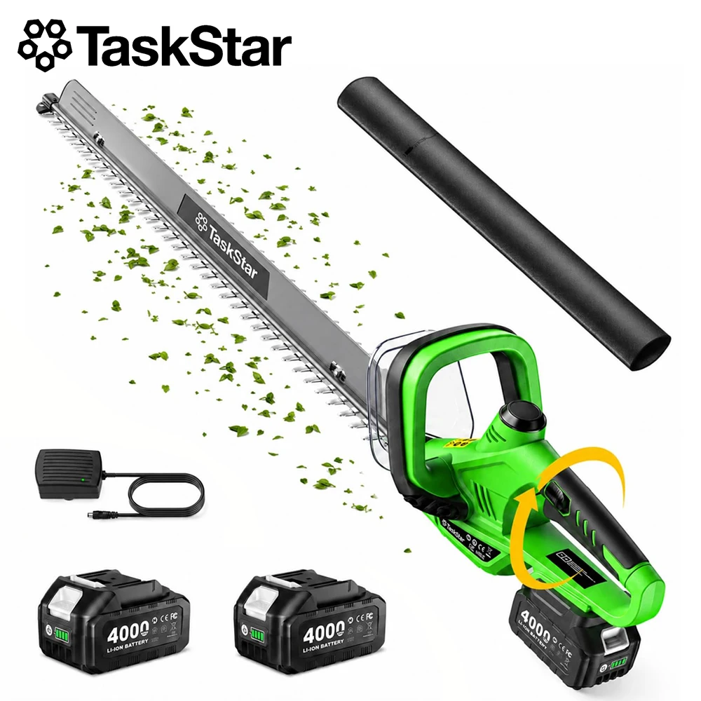 Taskstar 22" Electric Hedge Trimmer With 180° Rotatable Han…
