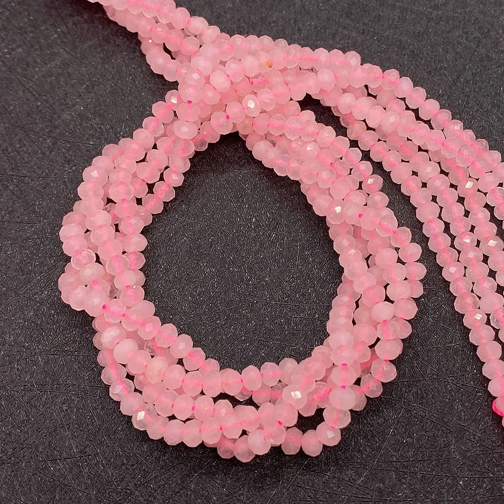

Faceted Natural Rose Quartz Round Beads Small Size Straight Hole Loose Bead Handmade Necklace Bracelet Jewelry Accessory 1strand