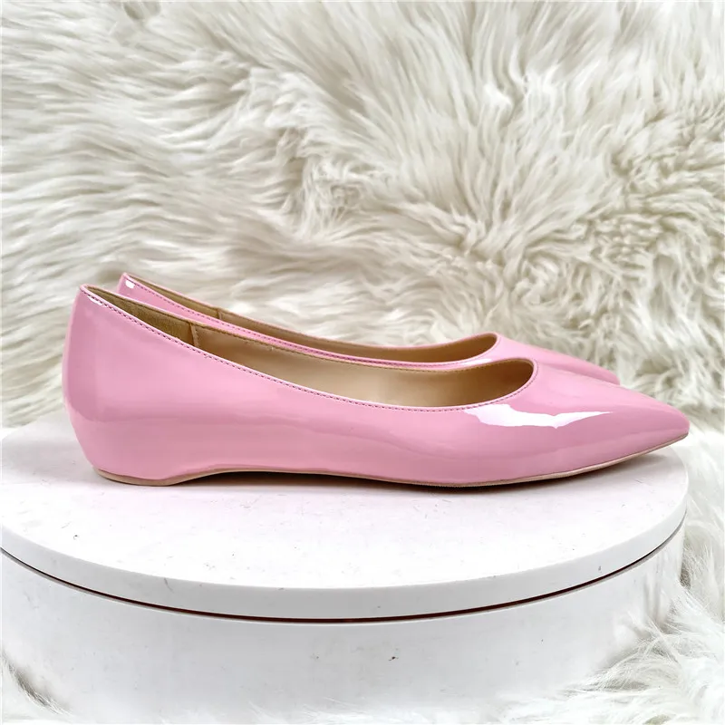 

Black Pink Patent Leather Solid High Heels Pumps Sexy Woman Stiletto Heel Shallow Cut Slip On Office Lady Shoes