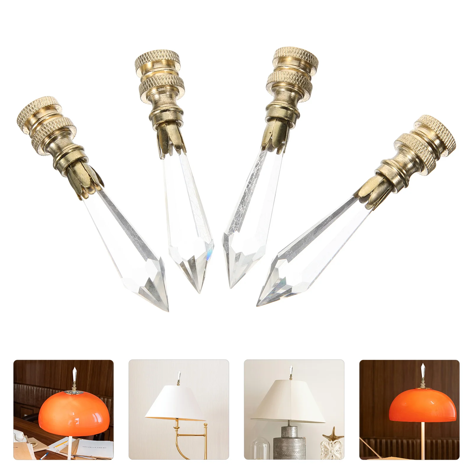 

4 шт., стеклянные декоративные колпачки для настольных ламп, ручки, абажур, держатель для ламп, наконечники для ламп