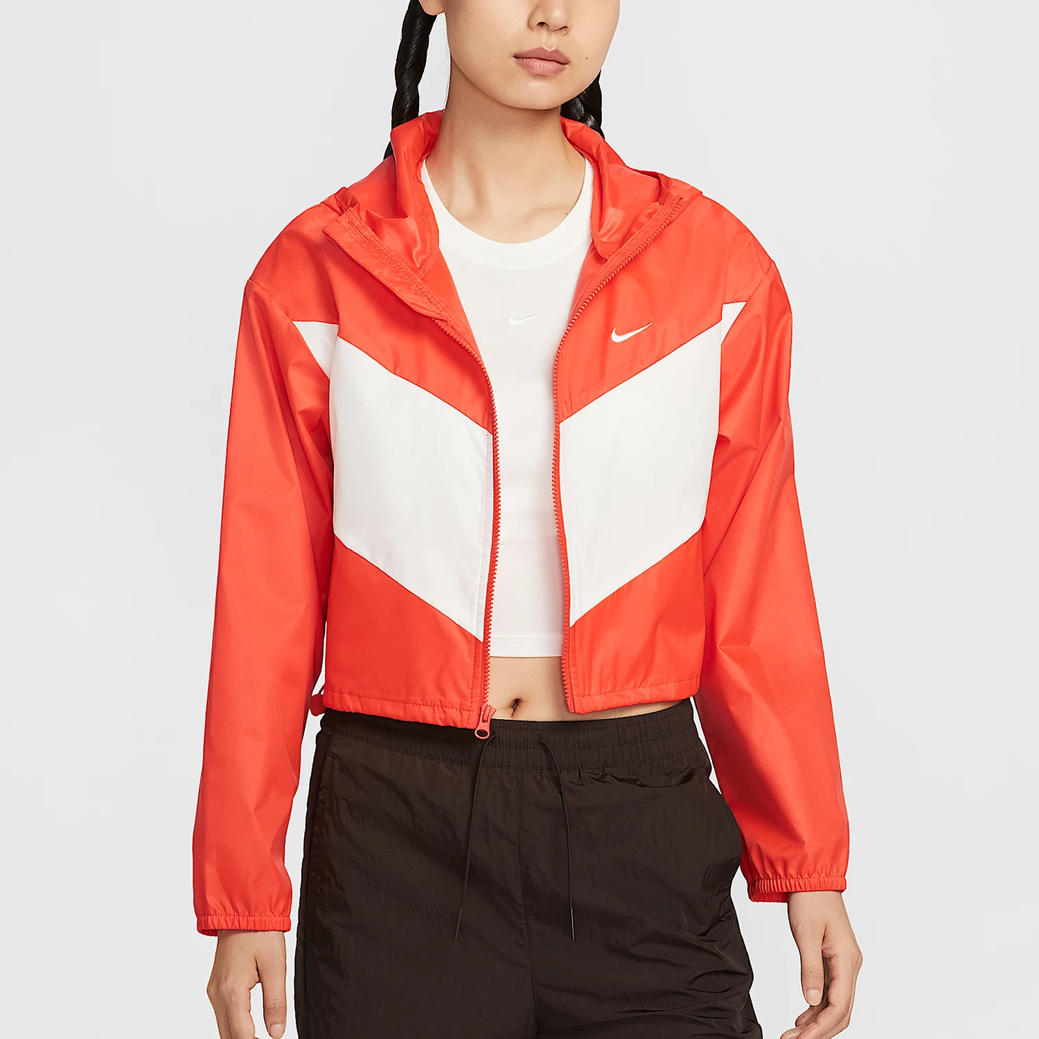 

Женская свободная тканая куртка с капюшоном и вставками Nike Authentic 2025 HJ1183-633