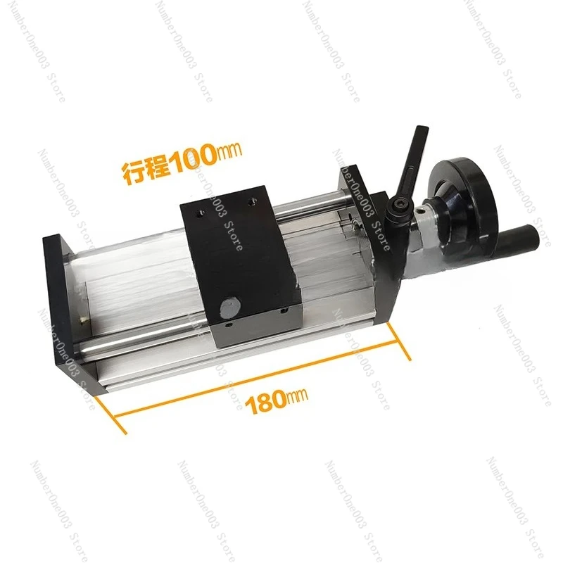 Linear Guide Sliding Table Motion Module With Transmission Ball Screw, Manual Rocking Wheel & Cross Lift Mechanism